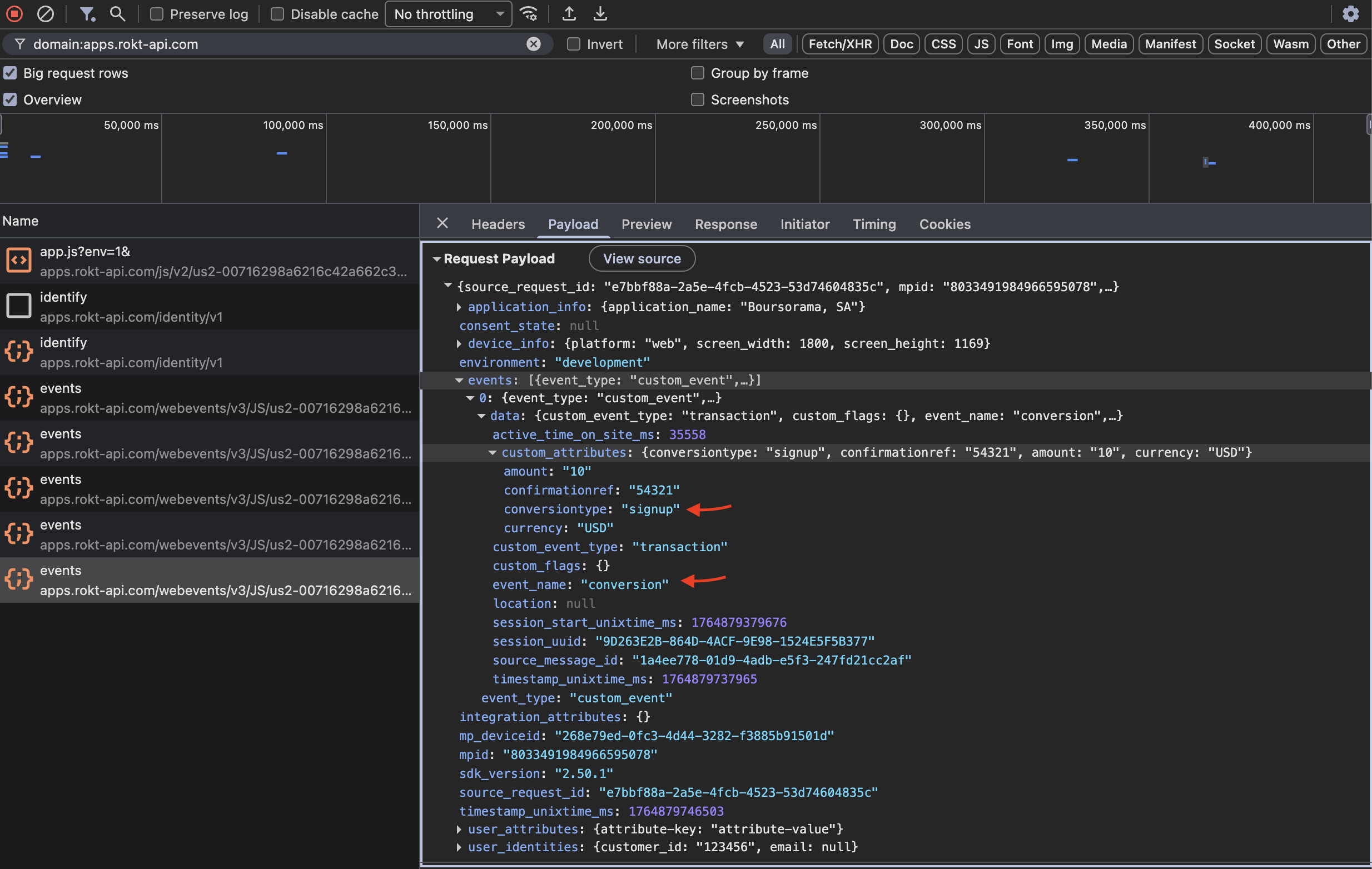 Web SDK integration testing
