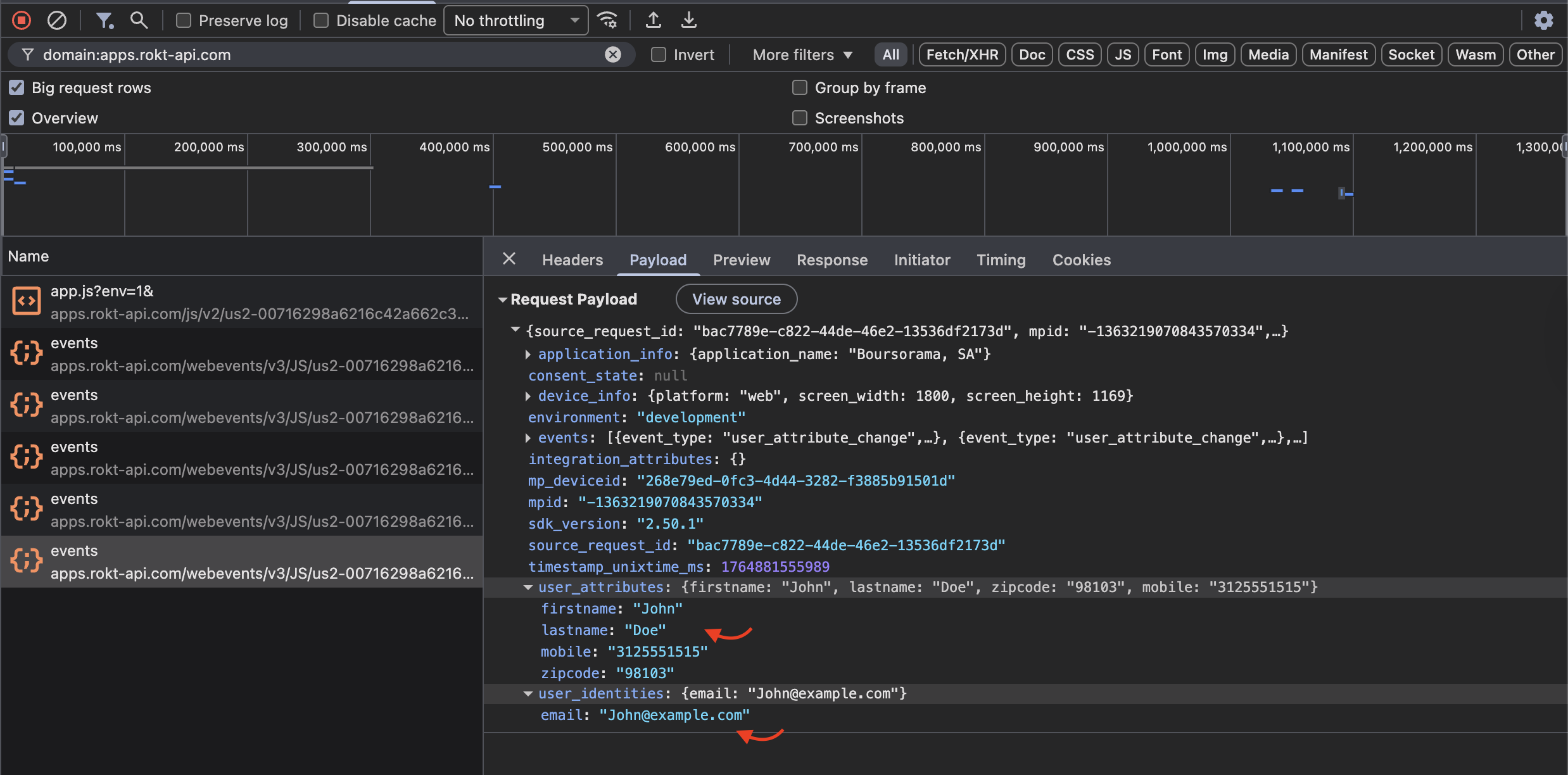 Web SDK integration testing