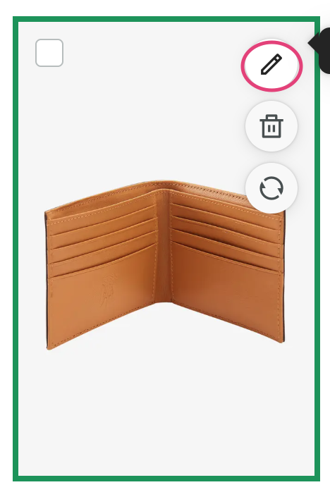 Image tile showing the pen icon on hover for individual image transformation.