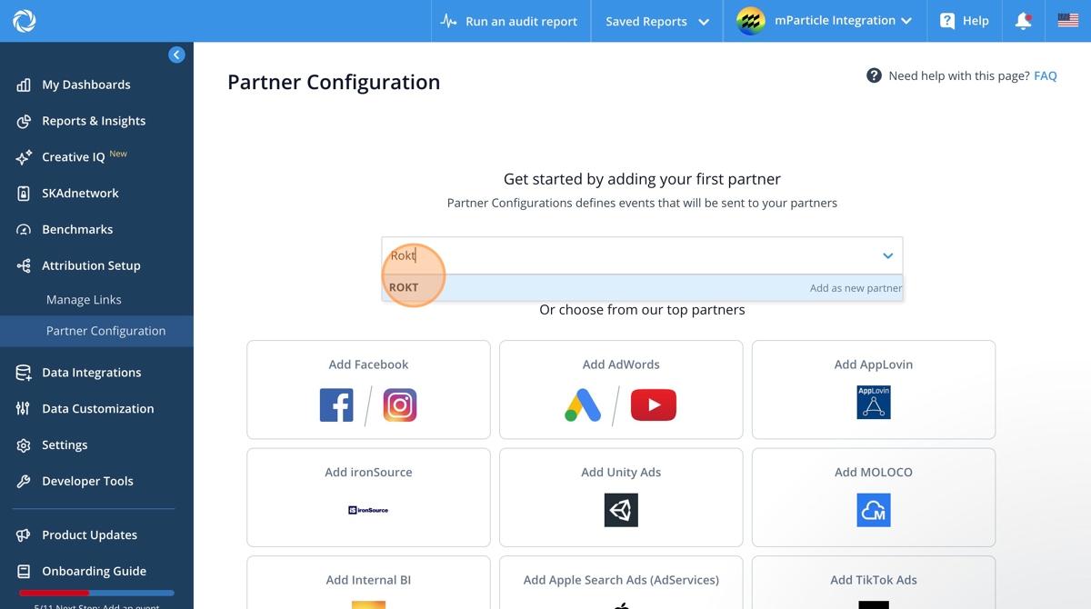 Step 5–6 - Search and select Rokt