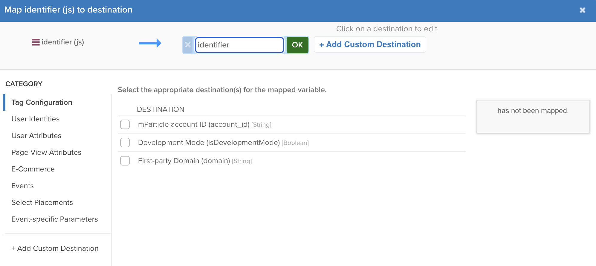 Identifier Custom Mapping
