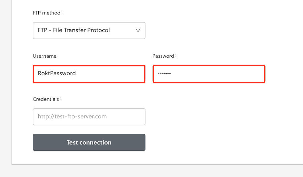 Exportation de transaction via SFTP client
